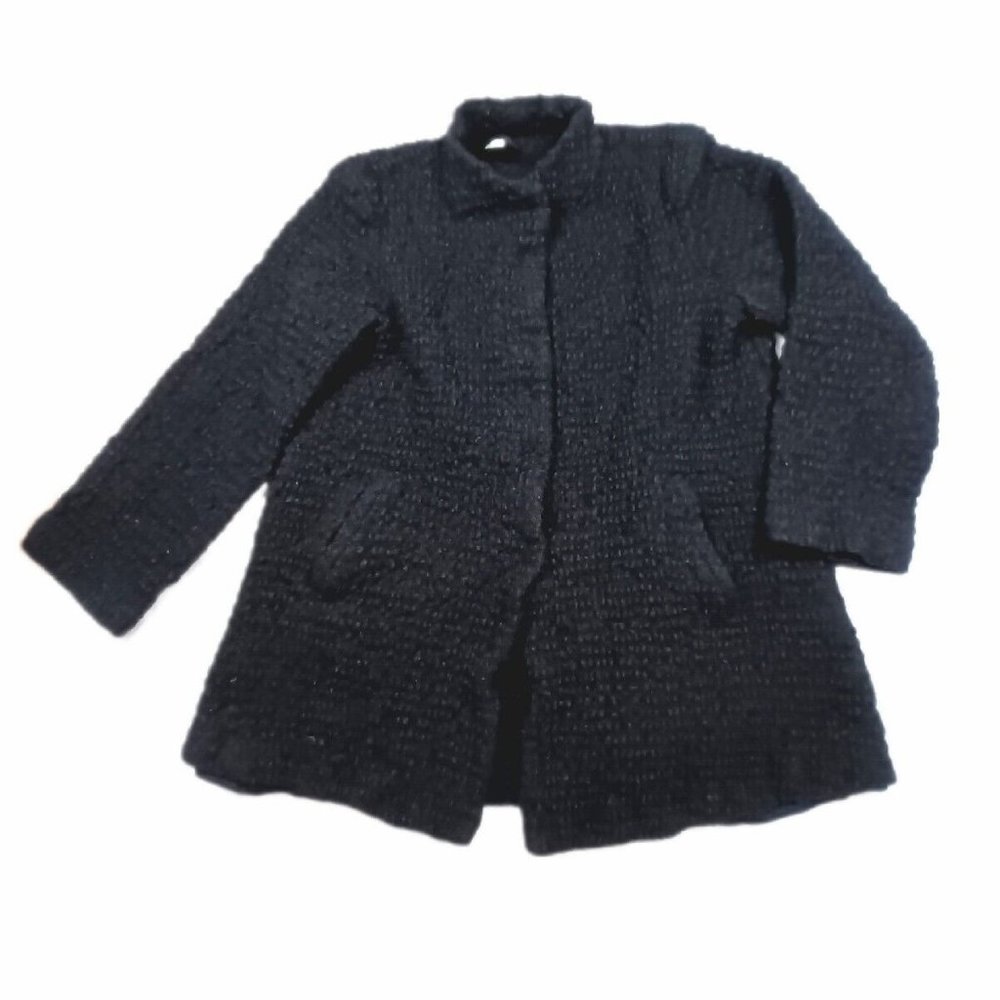 Eileen Fisher Wool Textured Womens Jacket Cozy Nubby M